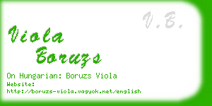 viola boruzs business card